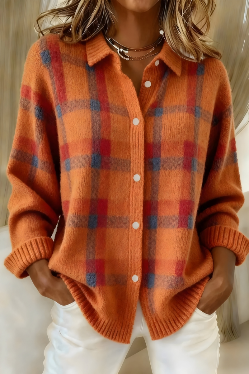 Cardigan a quadri