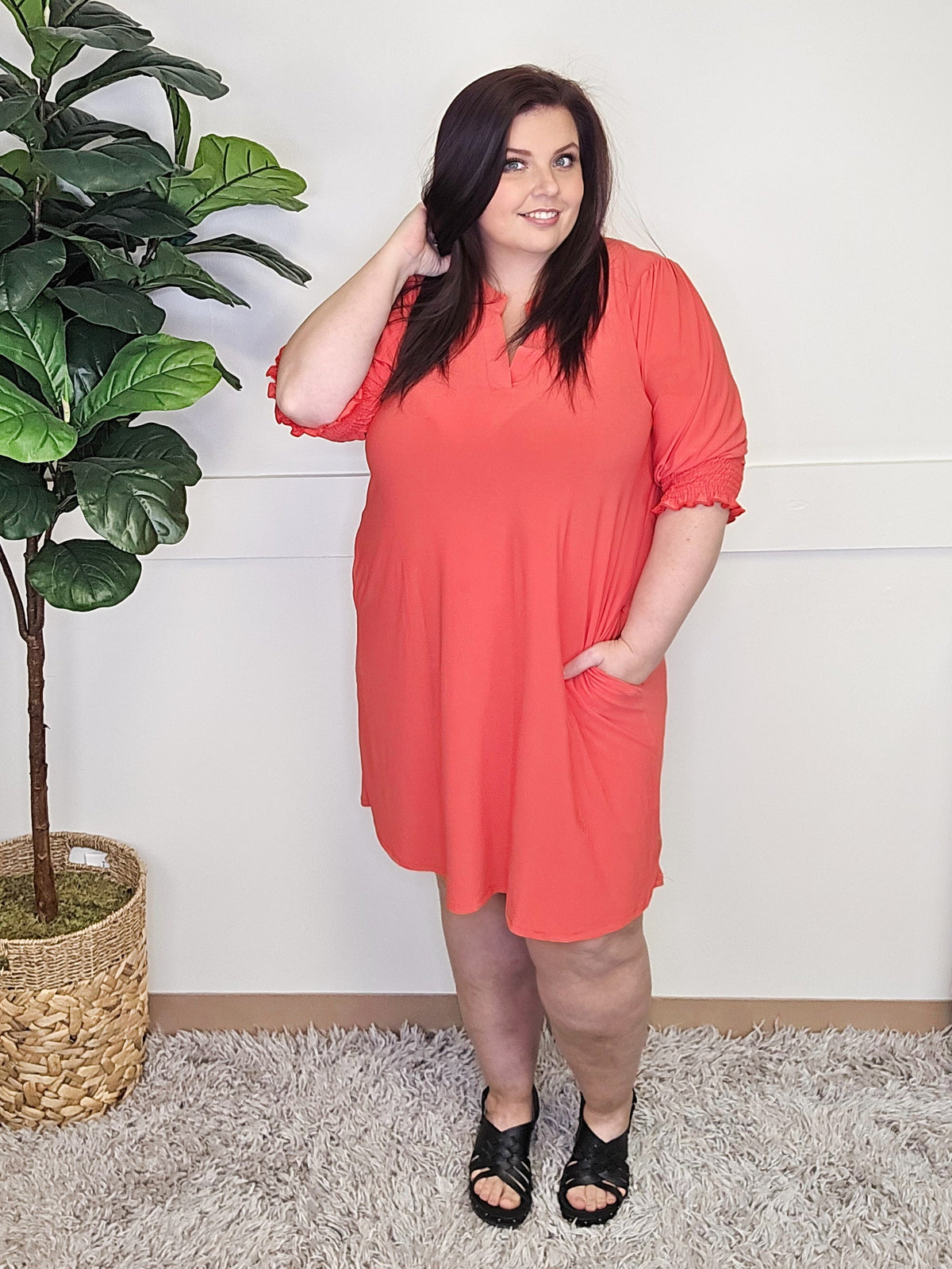 Dear Scarlett Smocked Sleeve Lizzy Dress