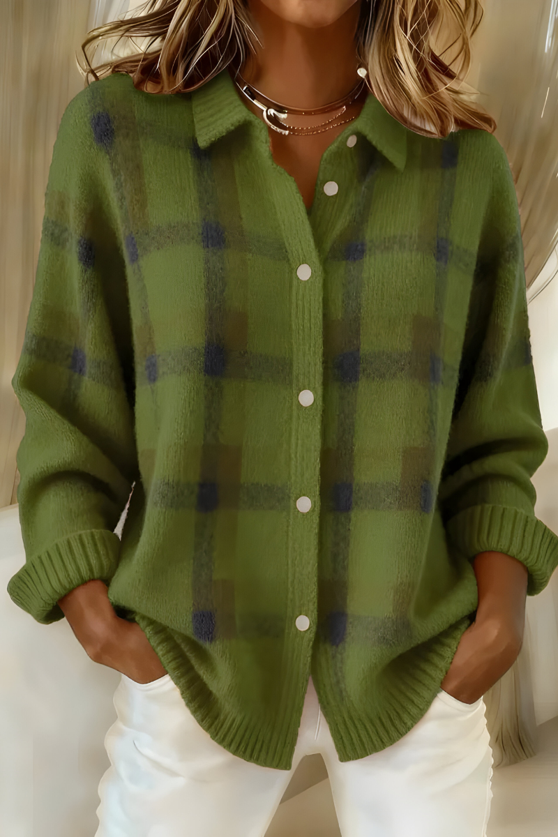Cardigan a quadri