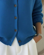 Cardigan con colletto e bottoni