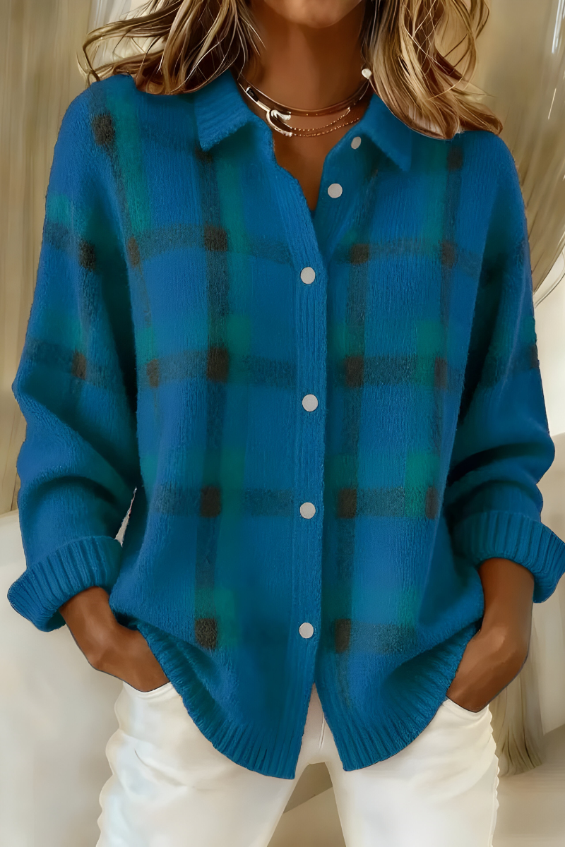 Cardigan a quadri