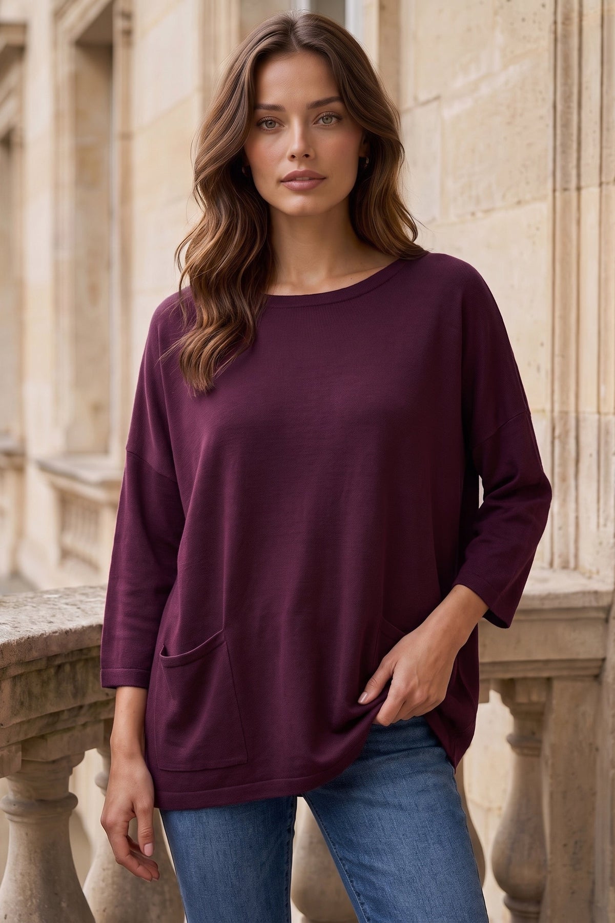 Dear Scarlett Arden Slouchy Pocket Top