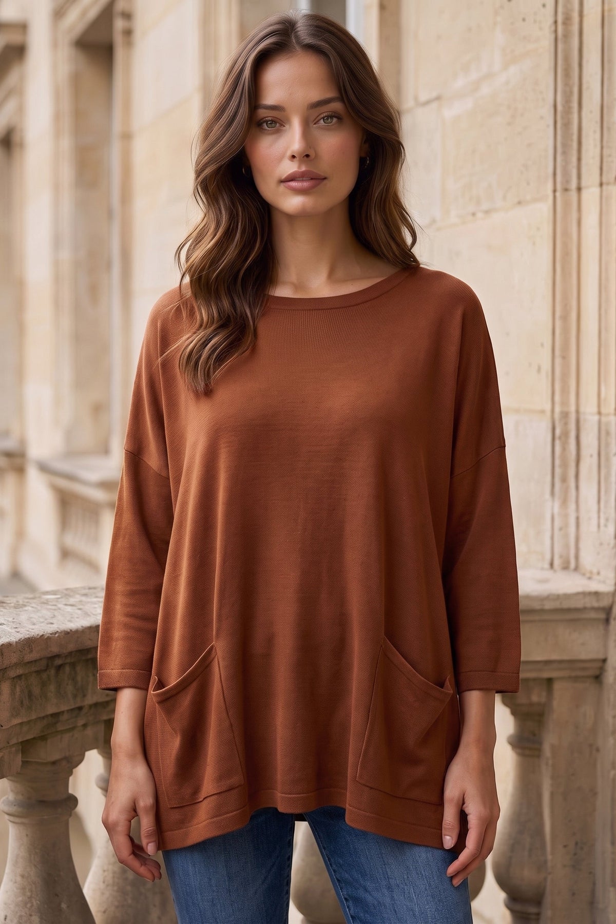 Dear Scarlett Arden Slouchy Pocket Top
