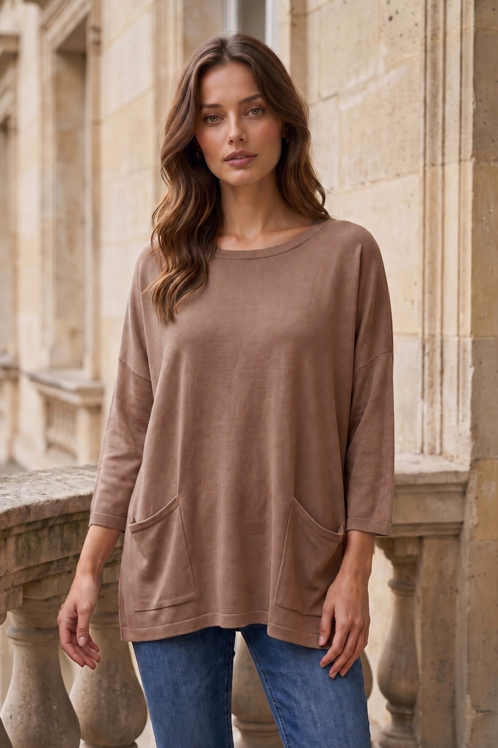 Dear Scarlett Arden Slouchy Pocket Top