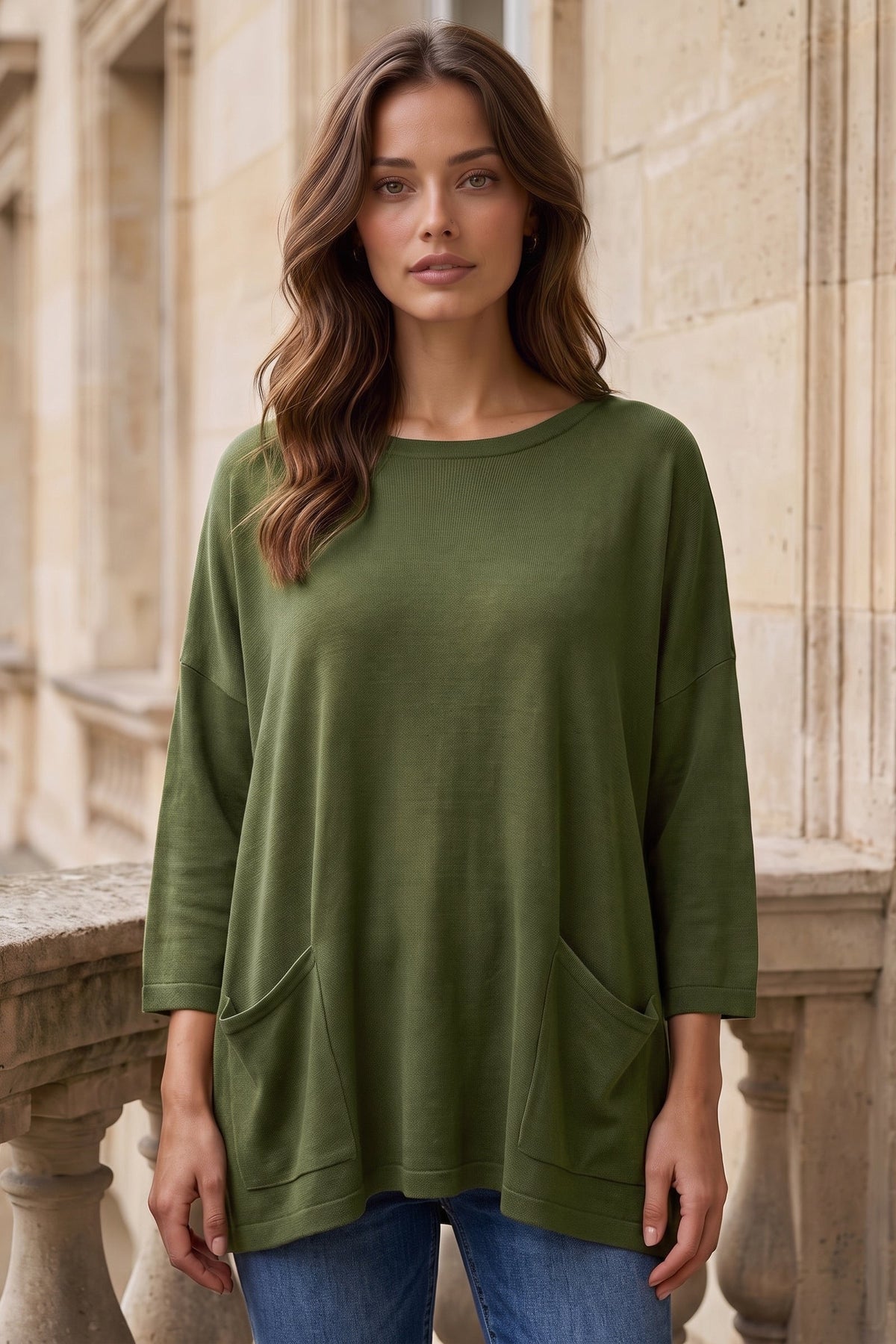 Dear Scarlett Arden Slouchy Pocket Top