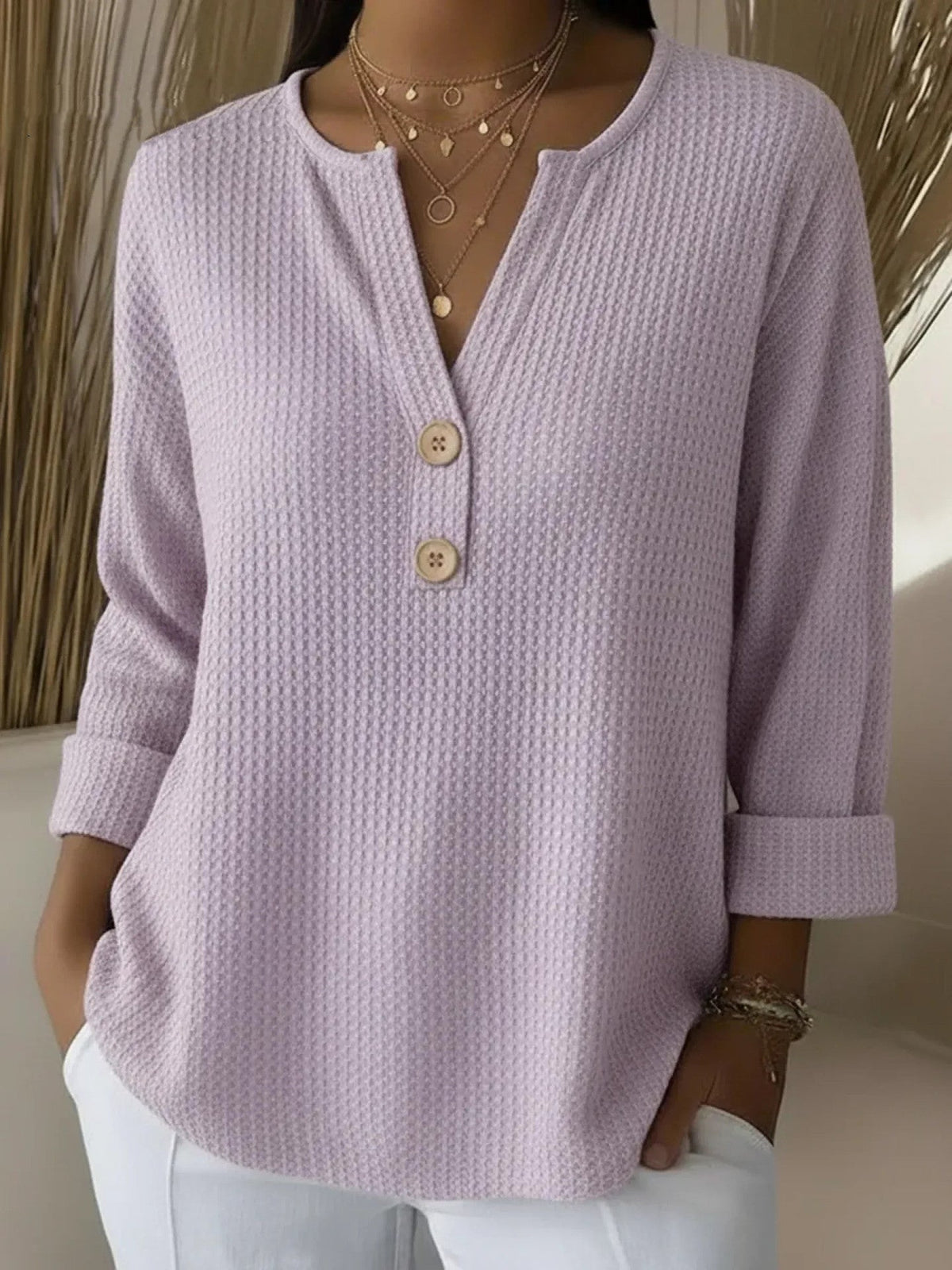 Maglia Henley con bottoni