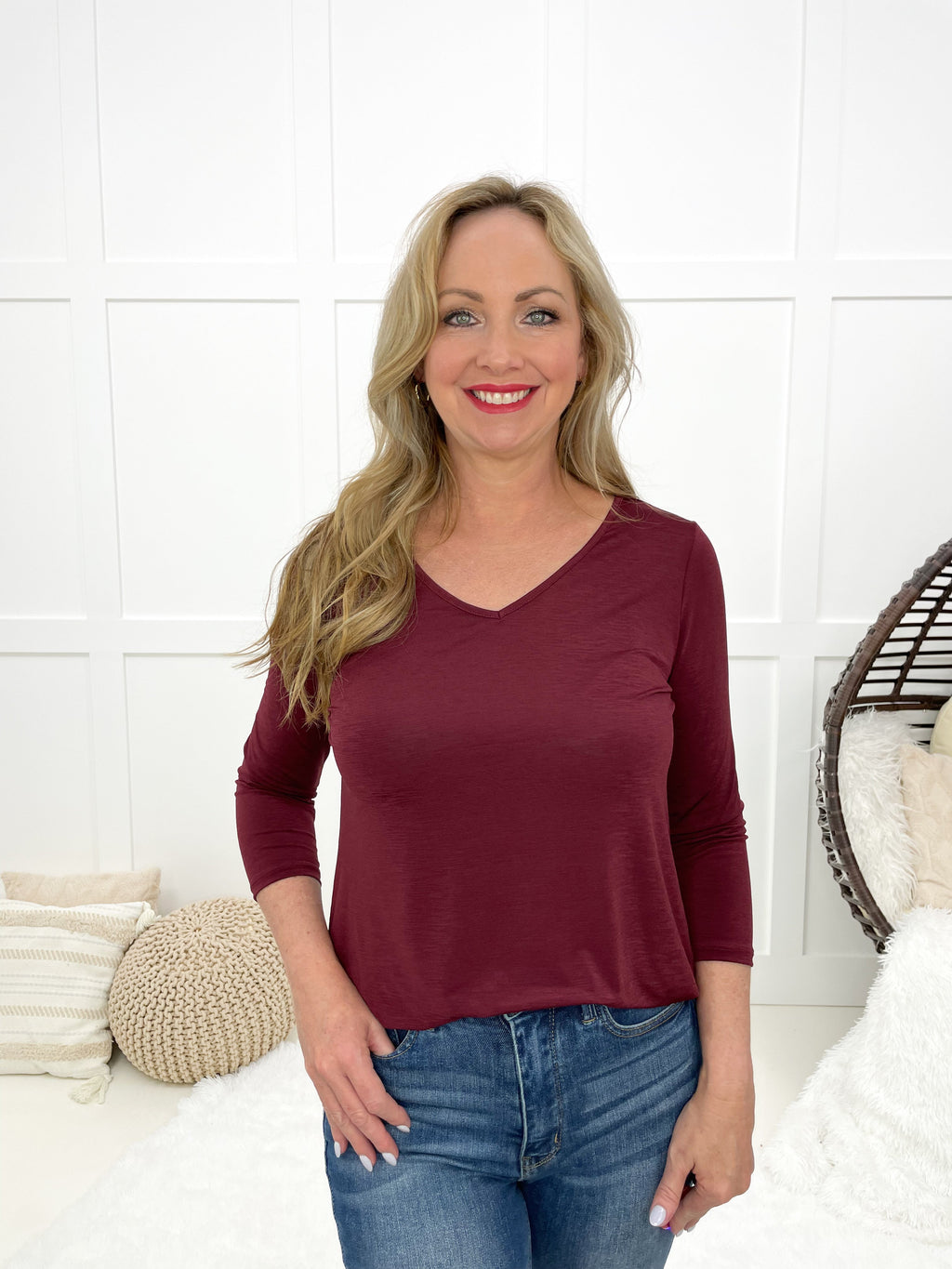 Dear Scarlett Time Of My Life V Neck Top