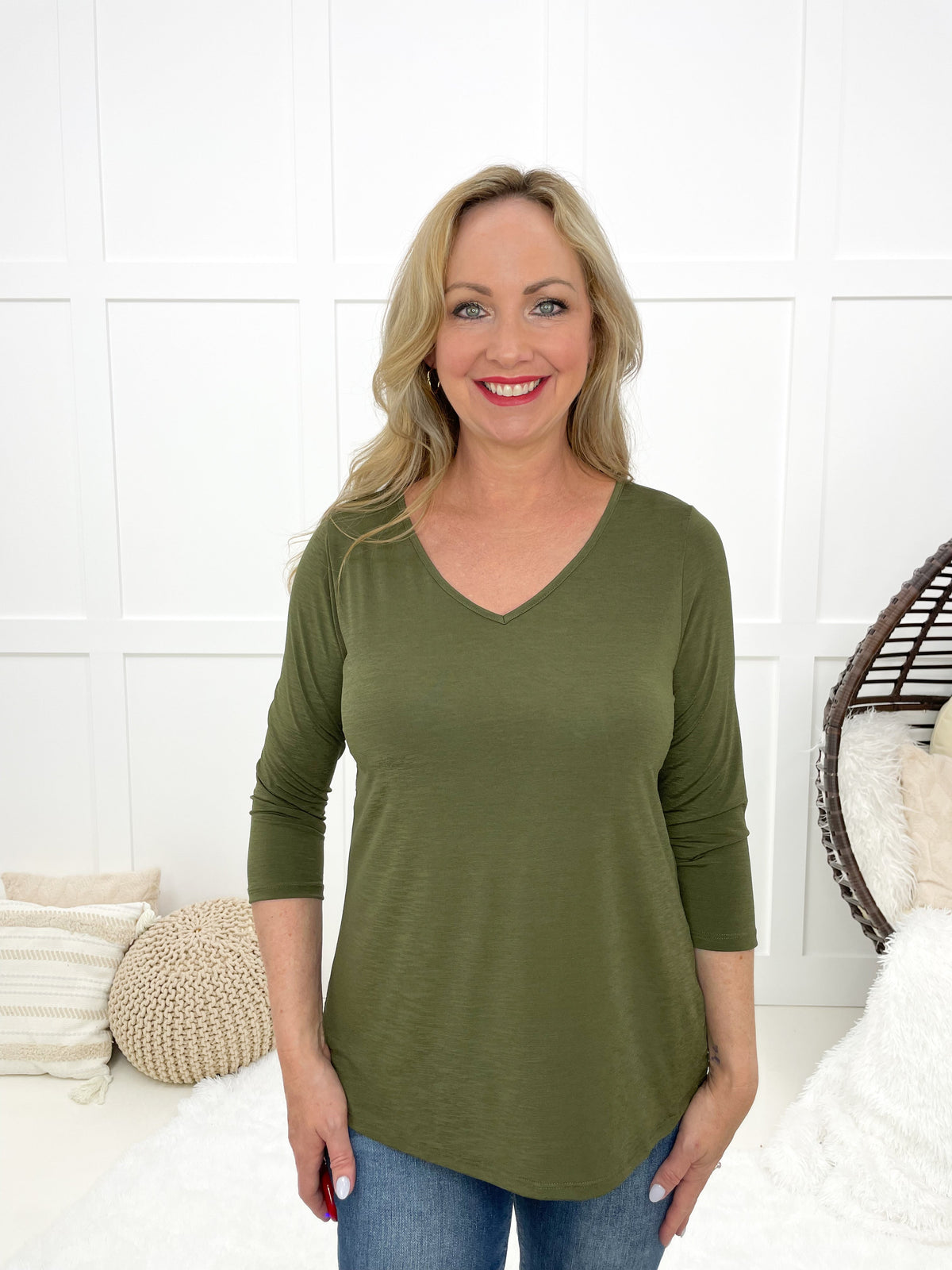 Dear Scarlett Time Of My Life V Neck Top
