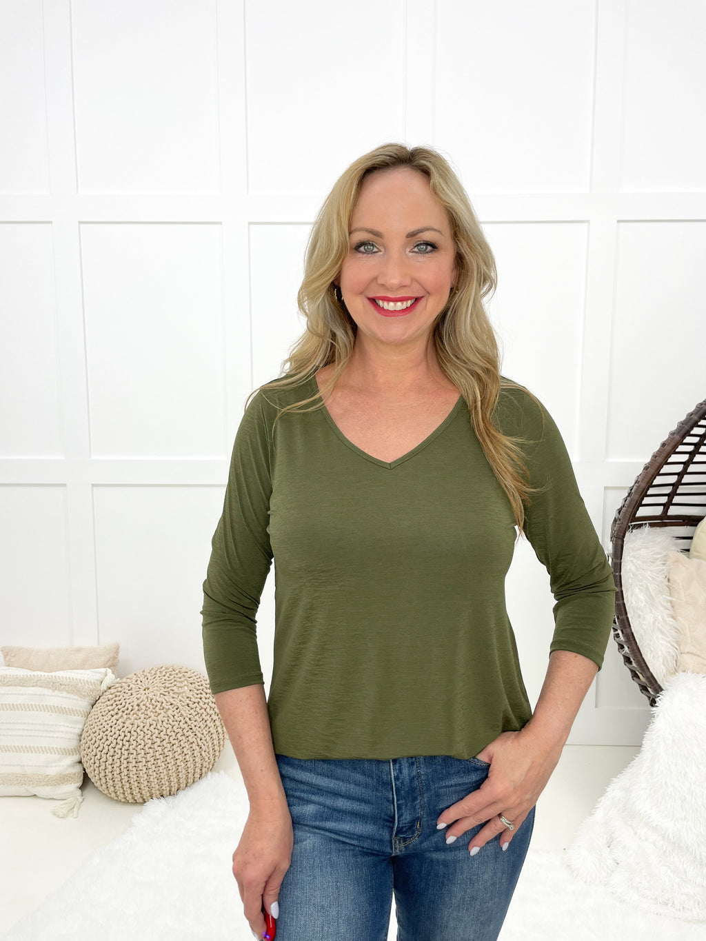 Dear Scarlett Time Of My Life V Neck Top