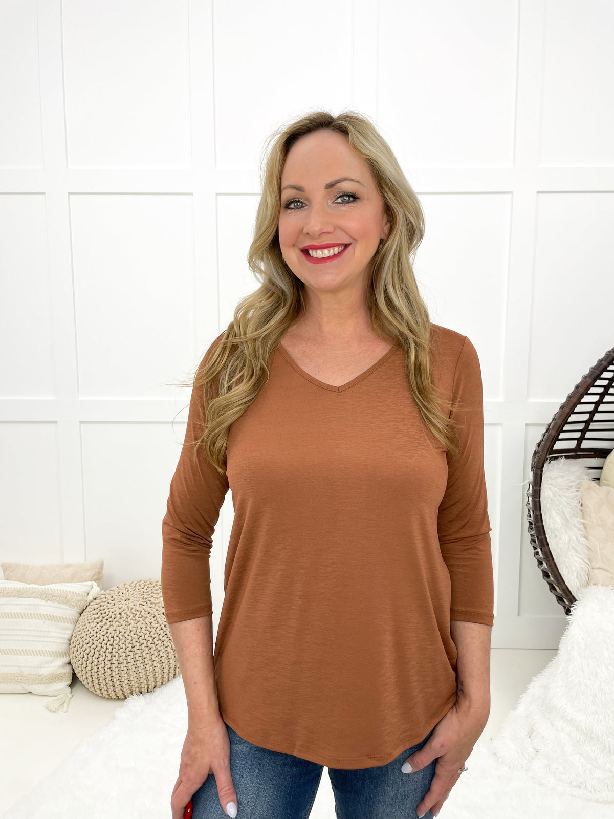 Dear Scarlett Time Of My Life V Neck Top
