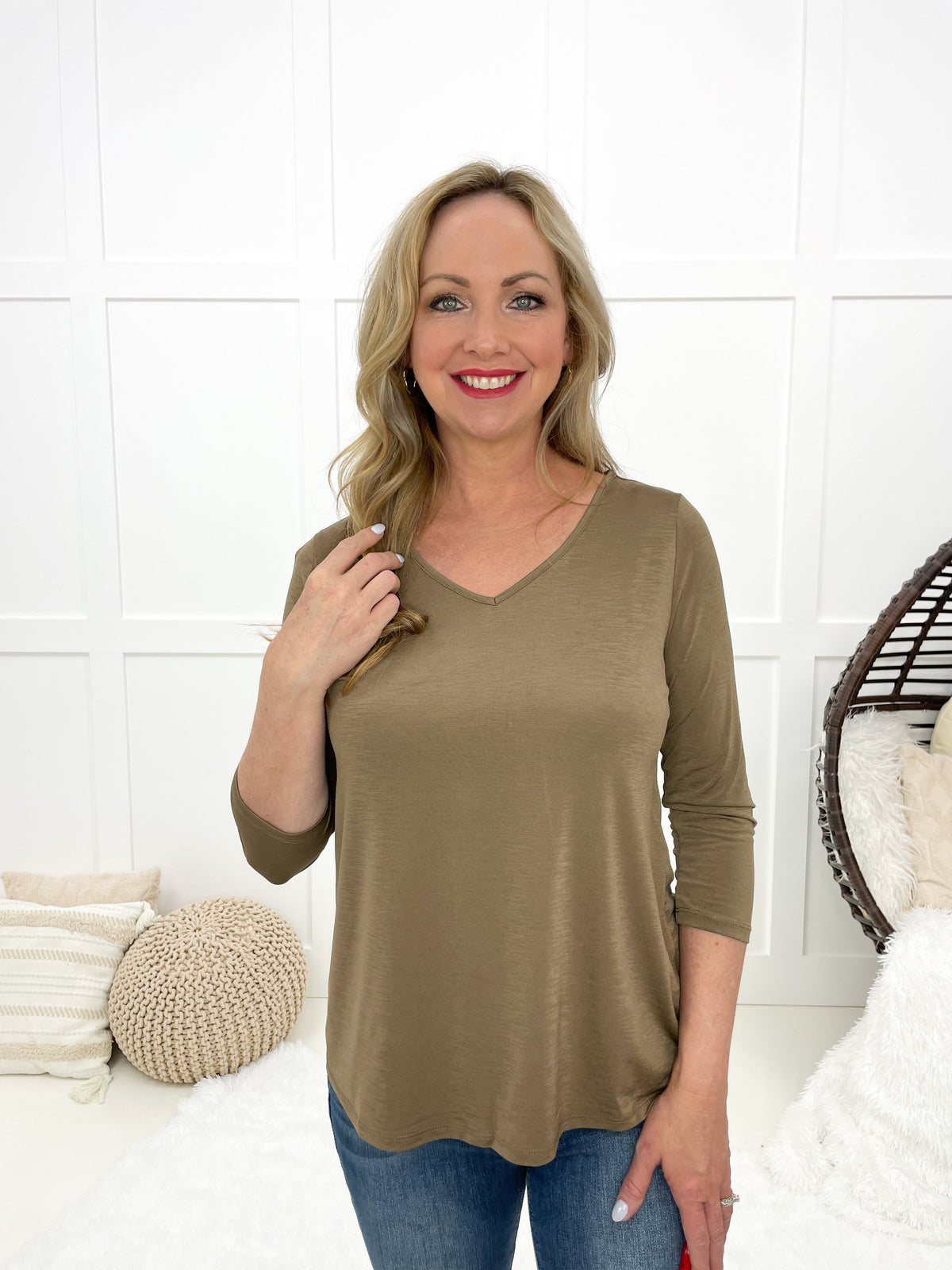 Dear Scarlett Time Of My Life V Neck Top
