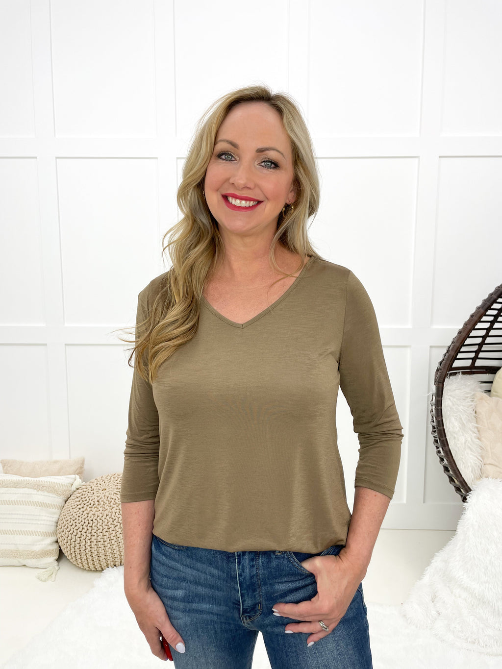 Dear Scarlett Time Of My Life V Neck Top