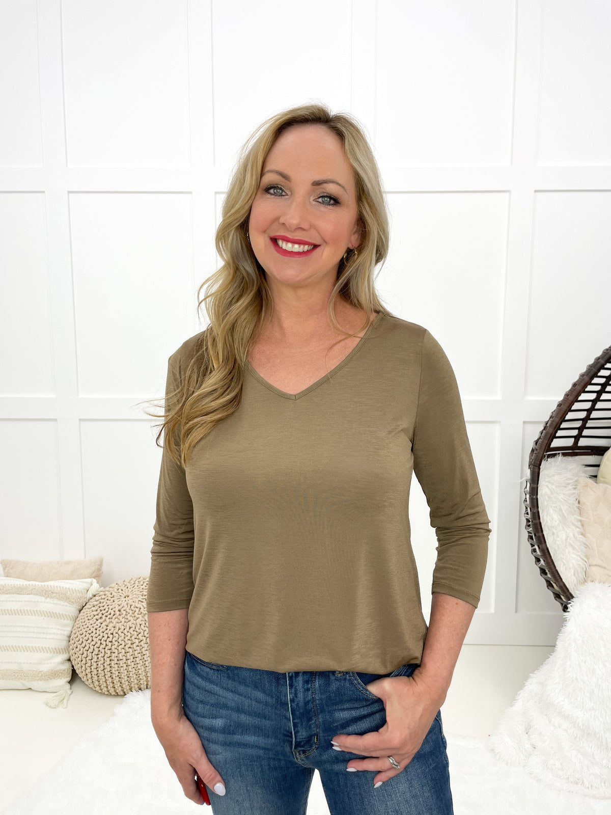 Dear Scarlett Time Of My Life V Neck Top