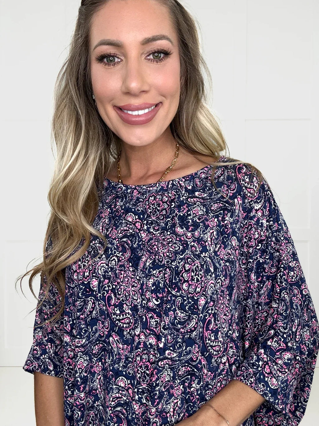 Dear Scarlett Navy Skyline Top
