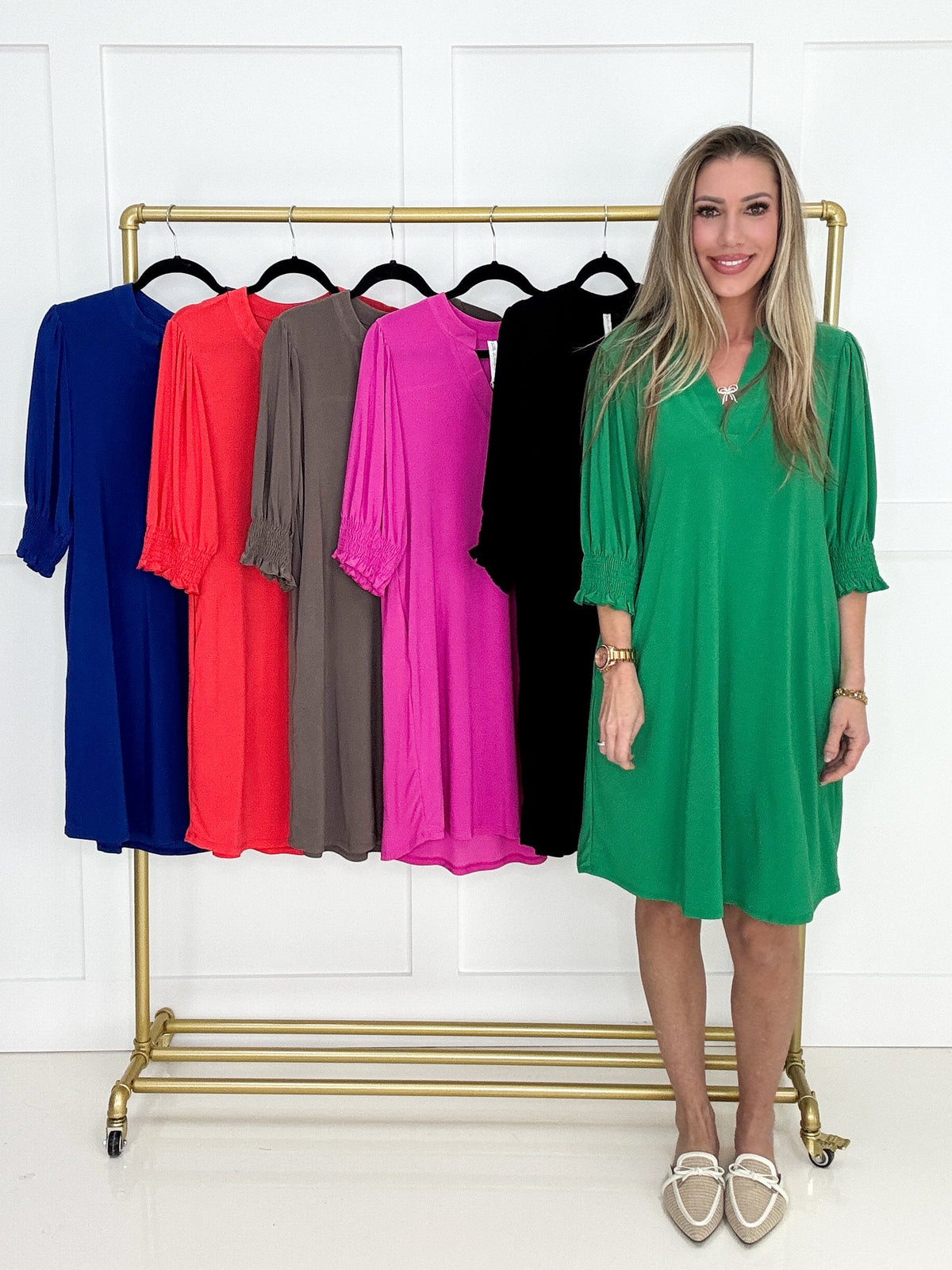 Dear Scarlett Smocked Sleeve Lizzy Dress