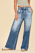 Dear Scarlett Classic Medium Wash Wide Leg Zenim
