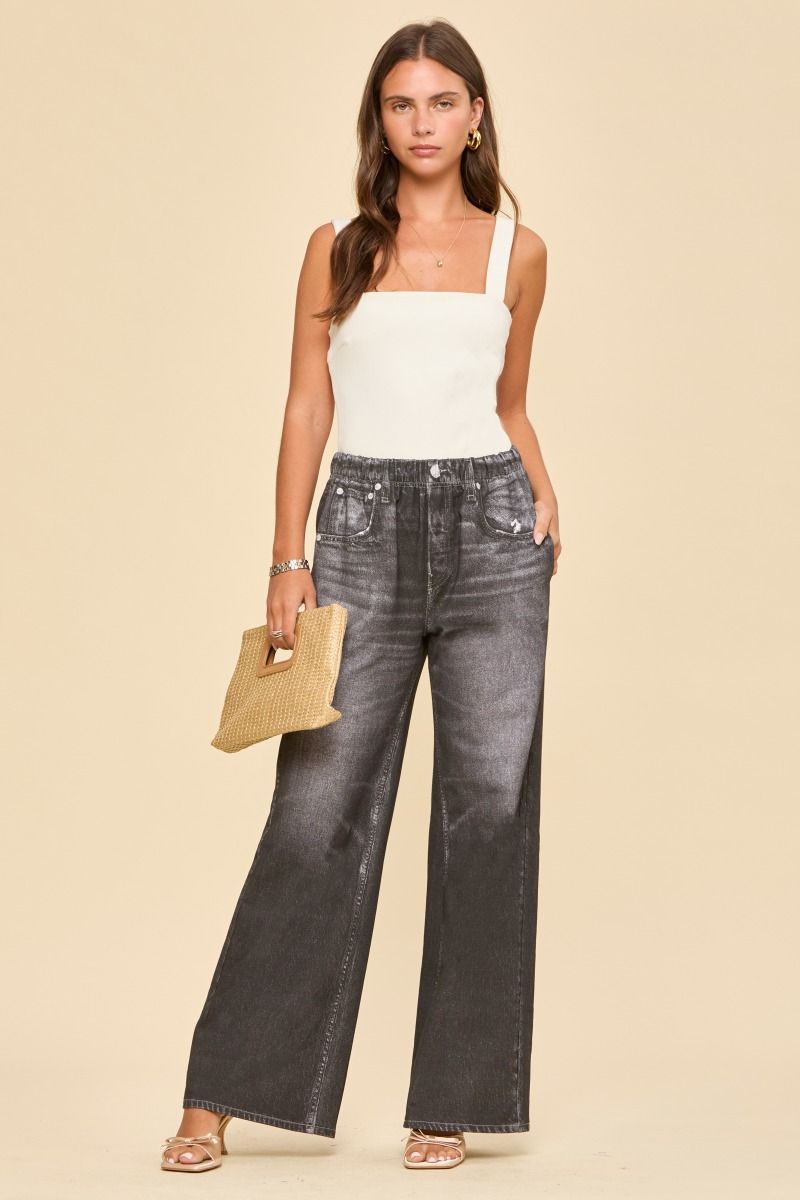 Dear Scarlett Charcoal Wide Leg Zenim