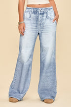 Dear Scarlett Light Wash Wide Leg Zenim