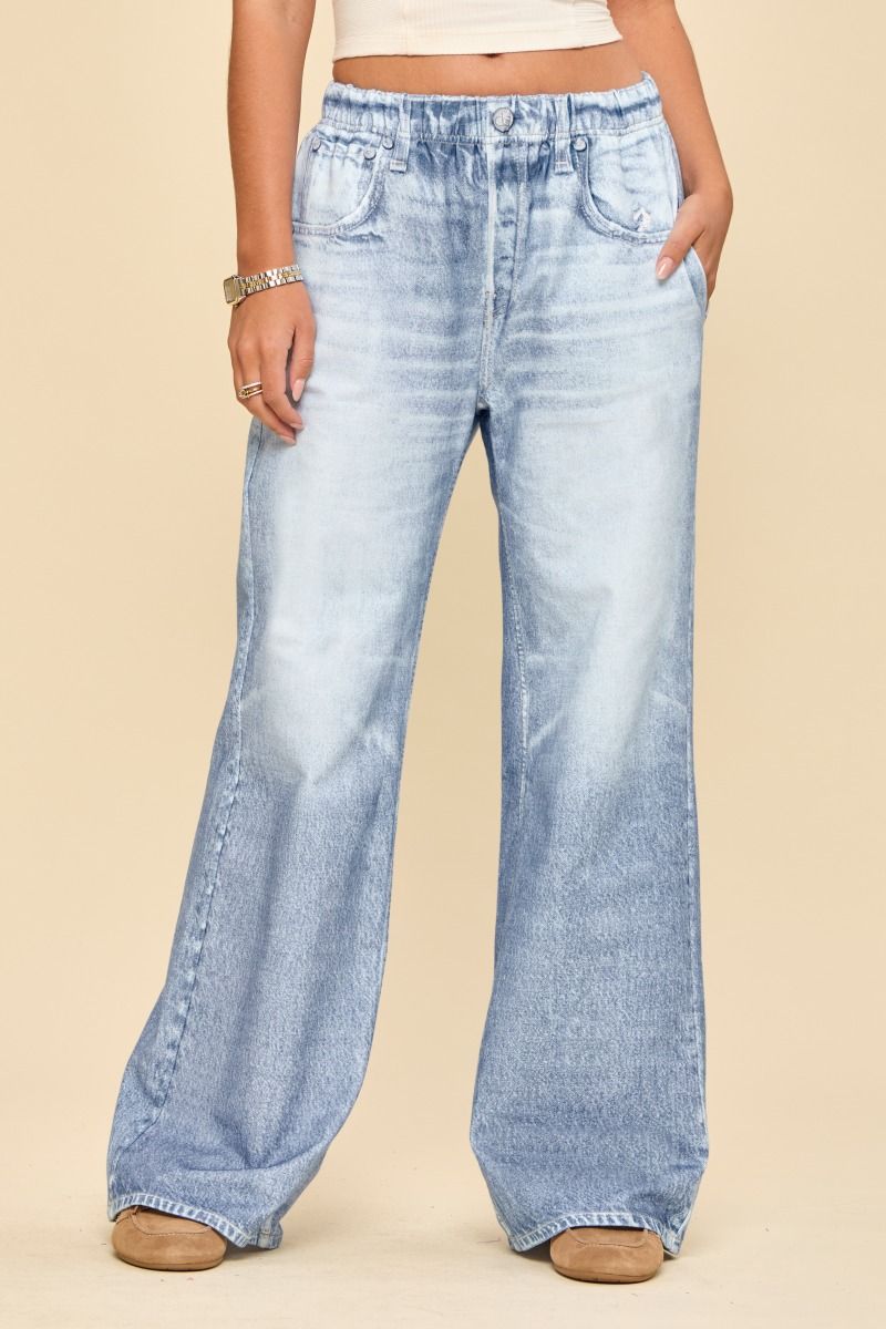 Dear Scarlett Light Wash Wide Leg Zenim
