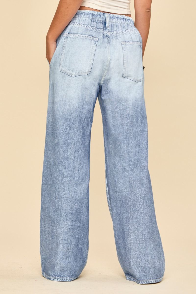 Dear Scarlett Light Wash Wide Leg Zenim