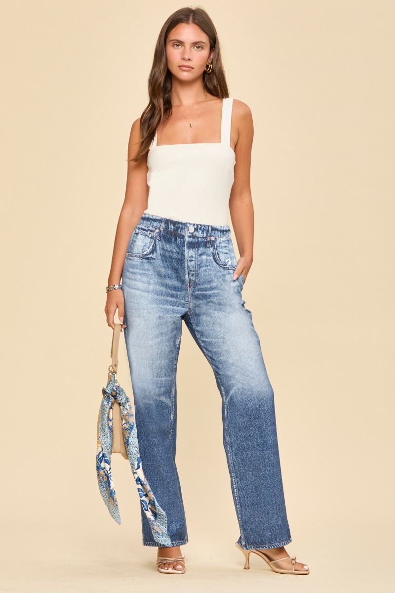 Dear Scarlett Classic Medium Wash Straight Leg Zenim