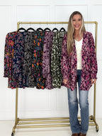 Dear Scarlett Midnight Meadow Smocked Sleeve Cardigan