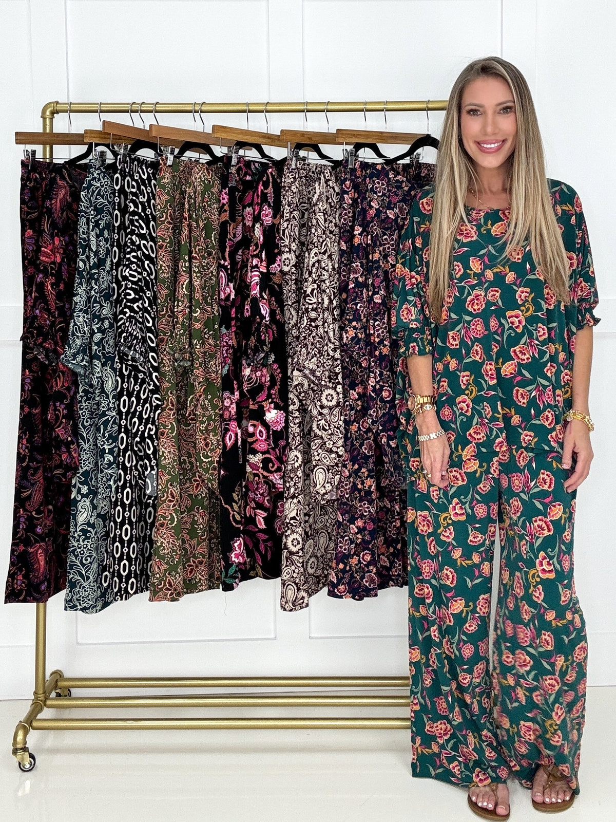 Dear Scarlett Teal Scrolling Mila Set