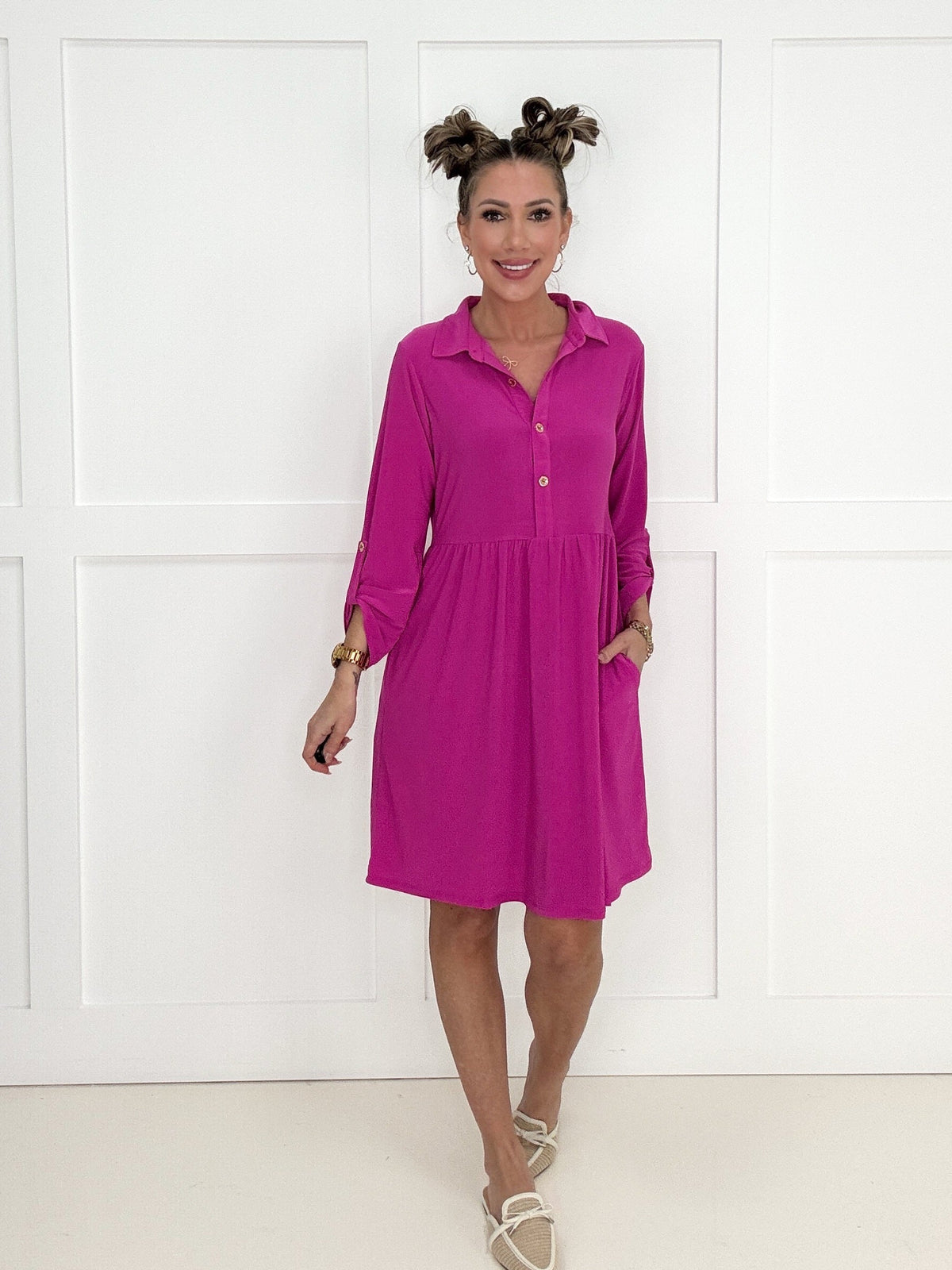 Dear Scarlett Inspire Me 3/4 Sleeve Dress