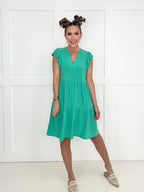 Dear Scarlett Tiered Flutter Sleeve Dress