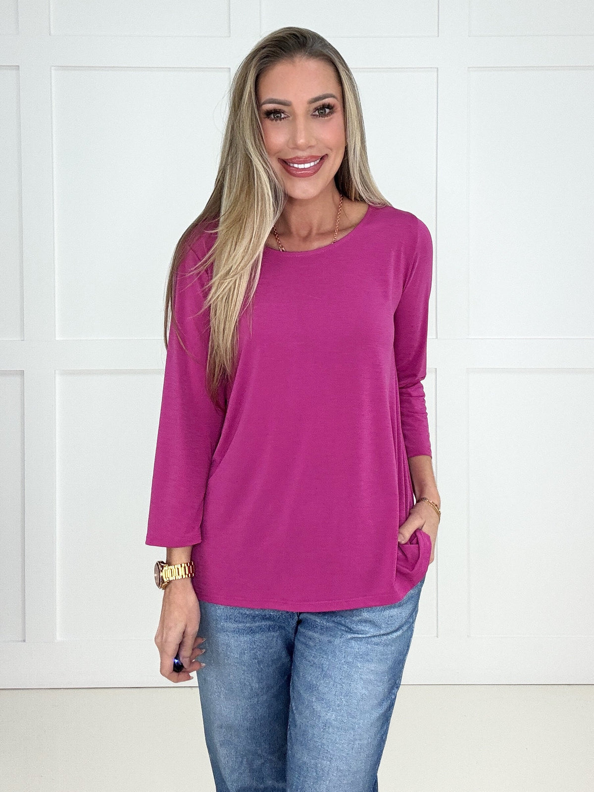 Dear Scarlett Basic Round Neck Top