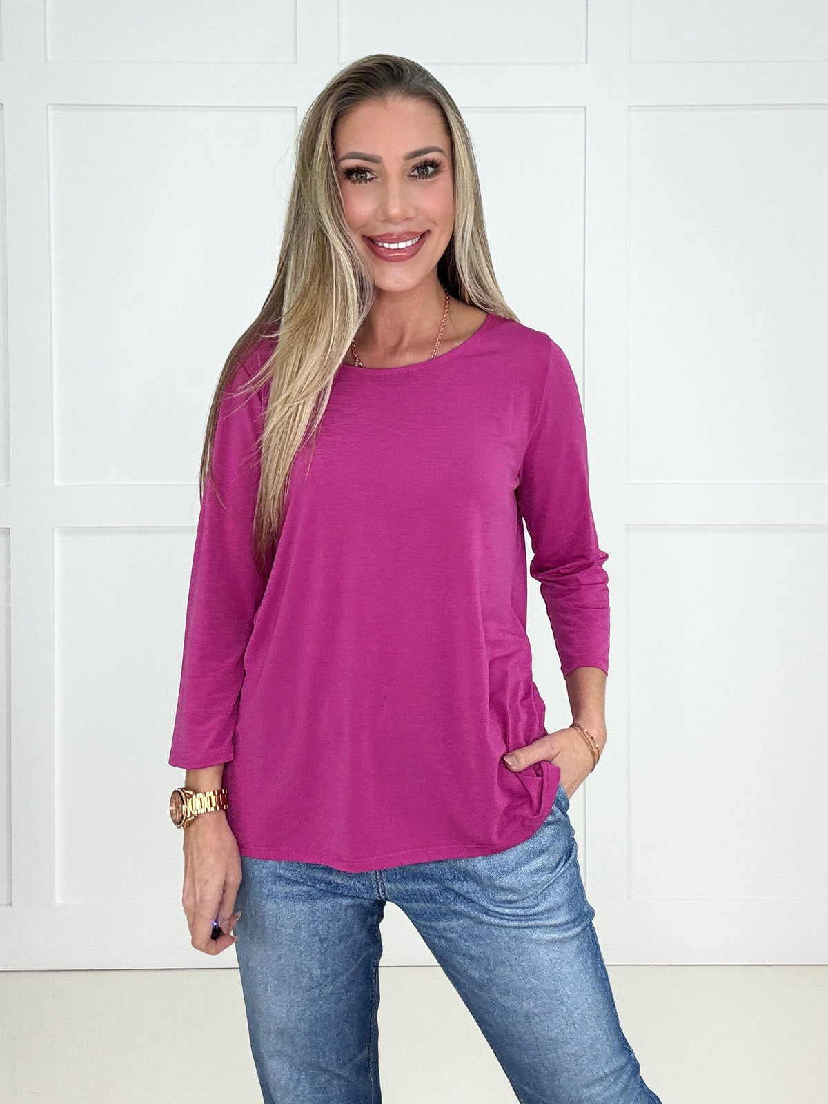 Dear Scarlett Basic Round Neck Top