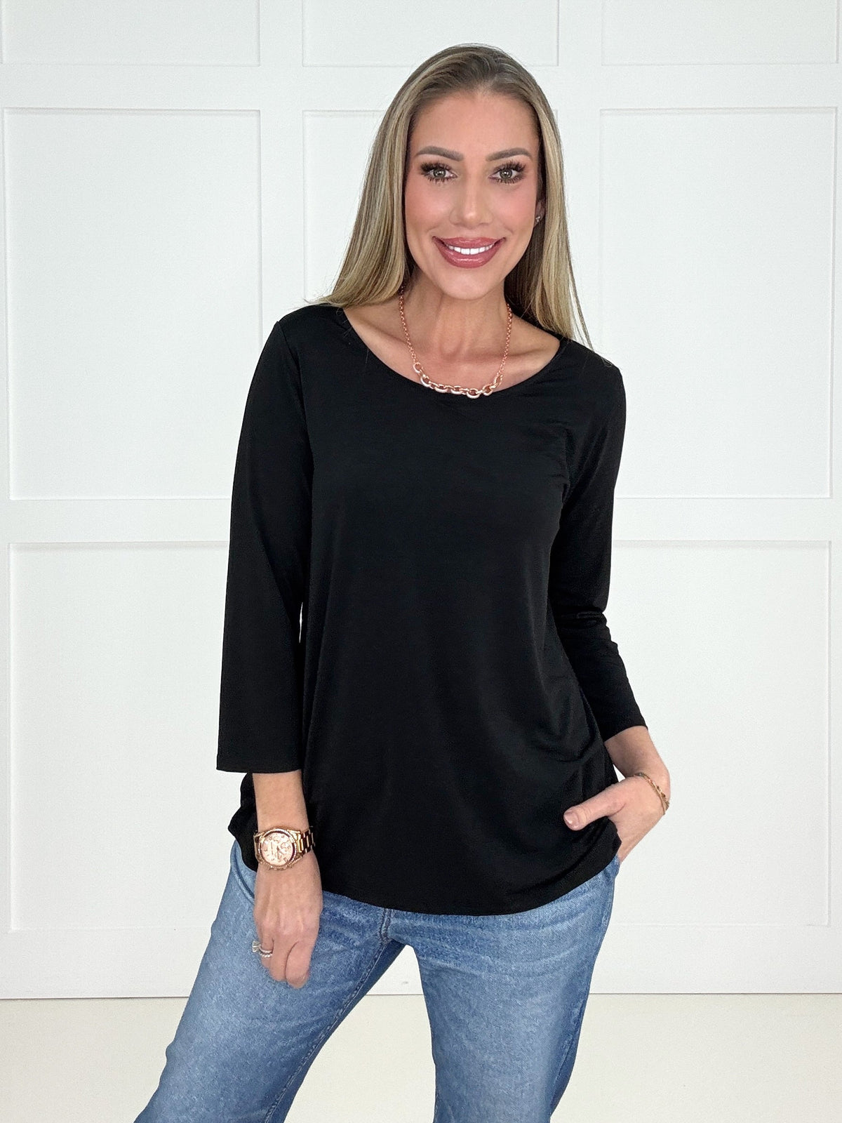 Dear Scarlett Basic Round Neck Top