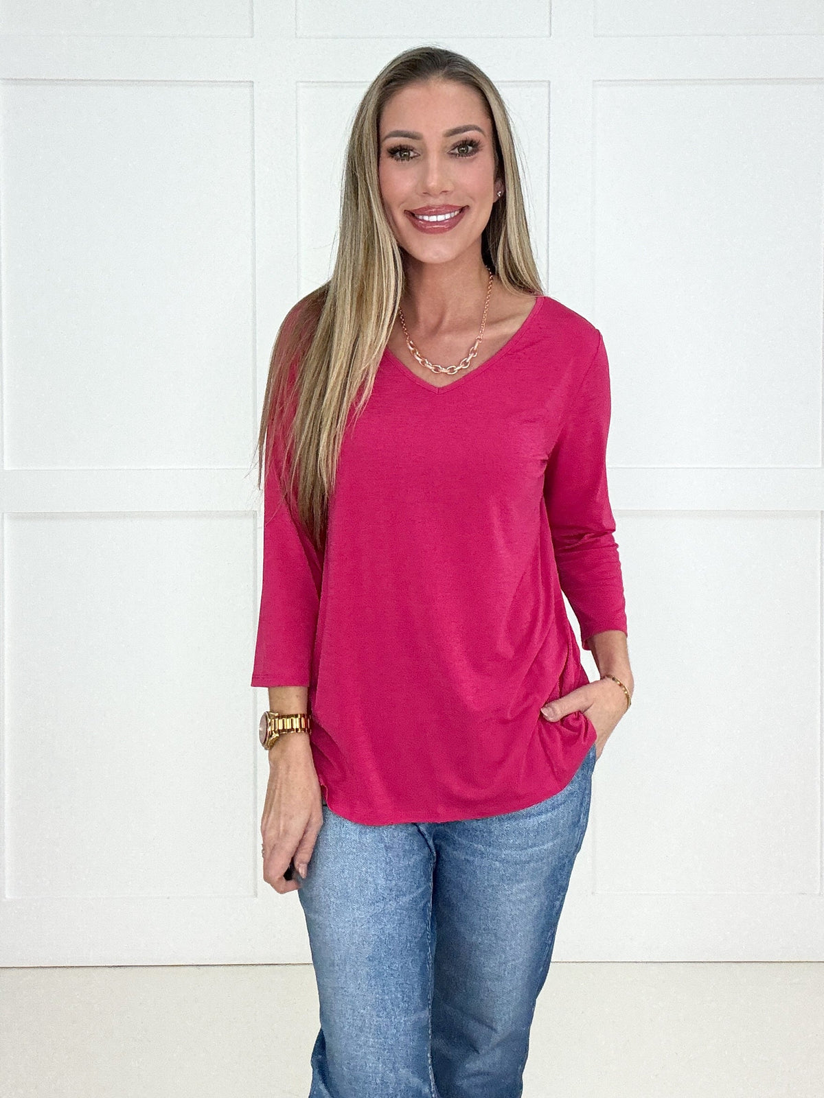 Dear Scarlett Basic V-Neck Top
