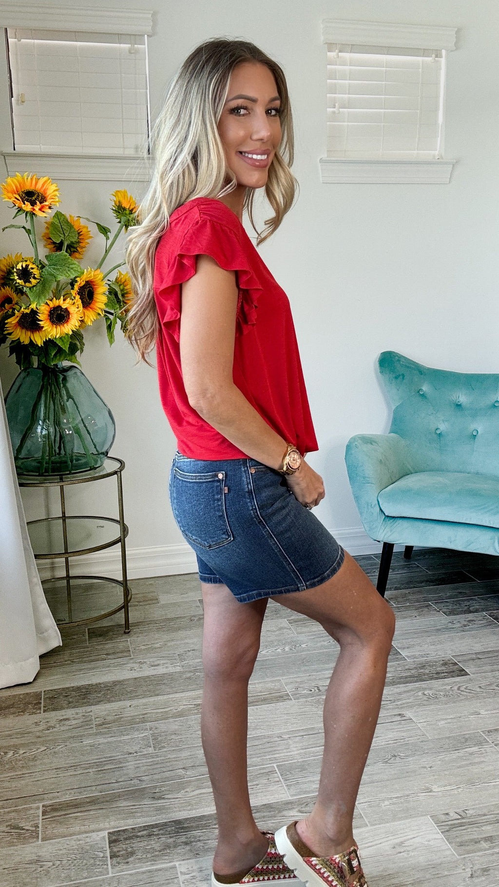 Dear Scarlett Flutter Sleeve Lizzy Top