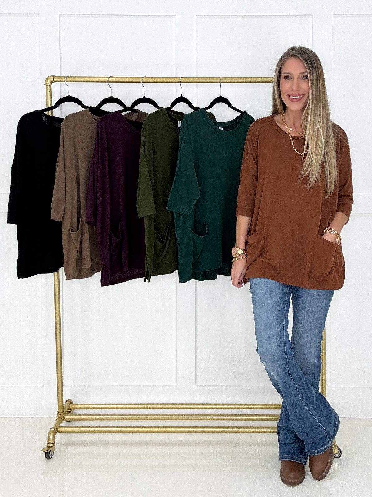 Dear Scarlett Arden Slouchy Pocket Top
