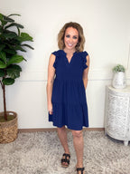 Dear Scarlett Tiered Flutter Sleeve Dress