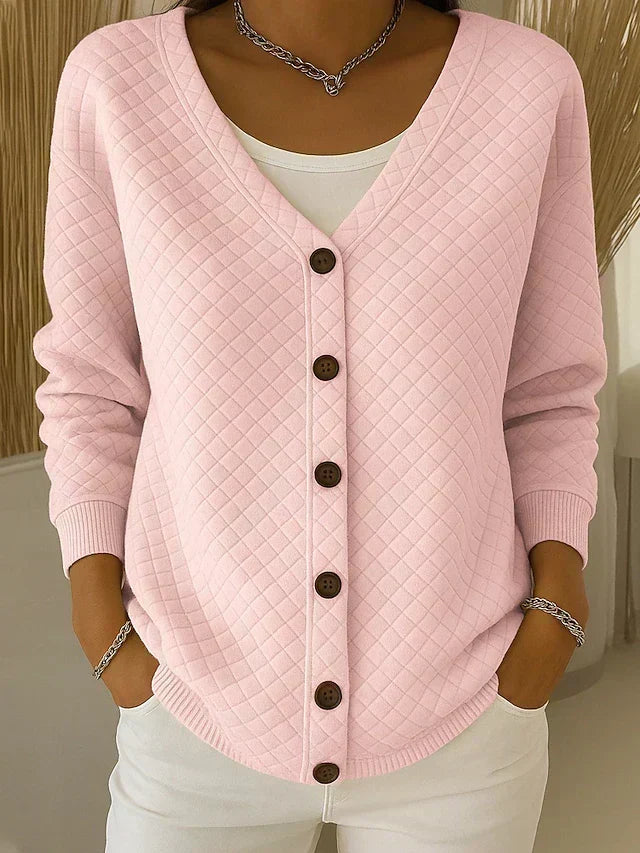Cardigan trapuntato con bottoni frontali