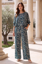Dear Scarlett Teal Scrolling Mila Set