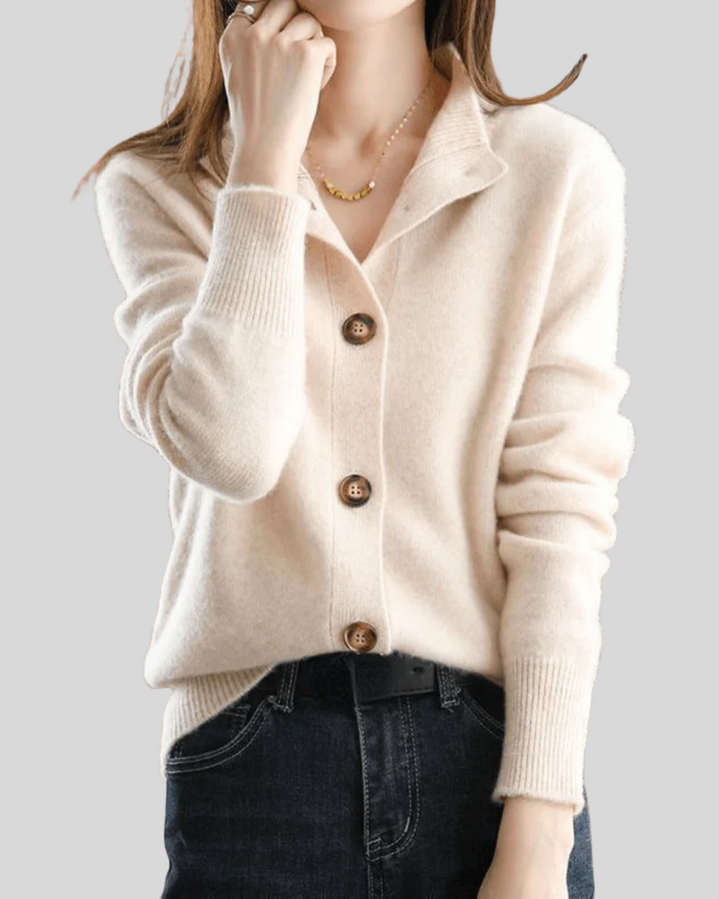 Claire | Cardigan in cashmere dallo stile retrò