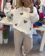 Mila | Maglione comodo con cuori