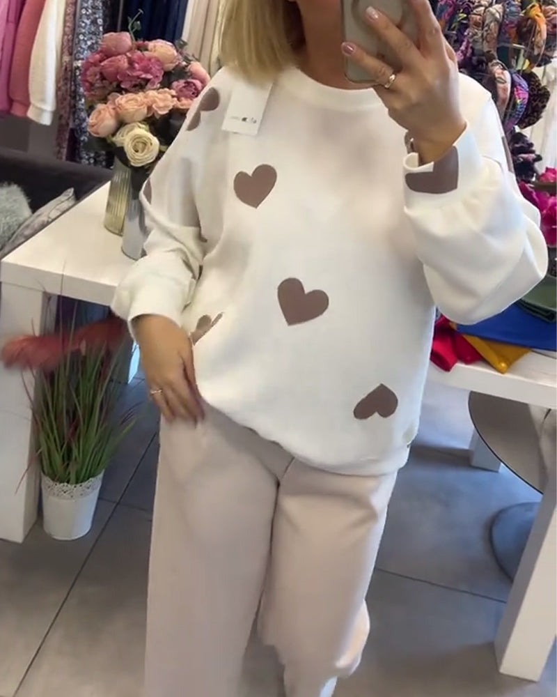 Mila | Maglione comodo con cuori