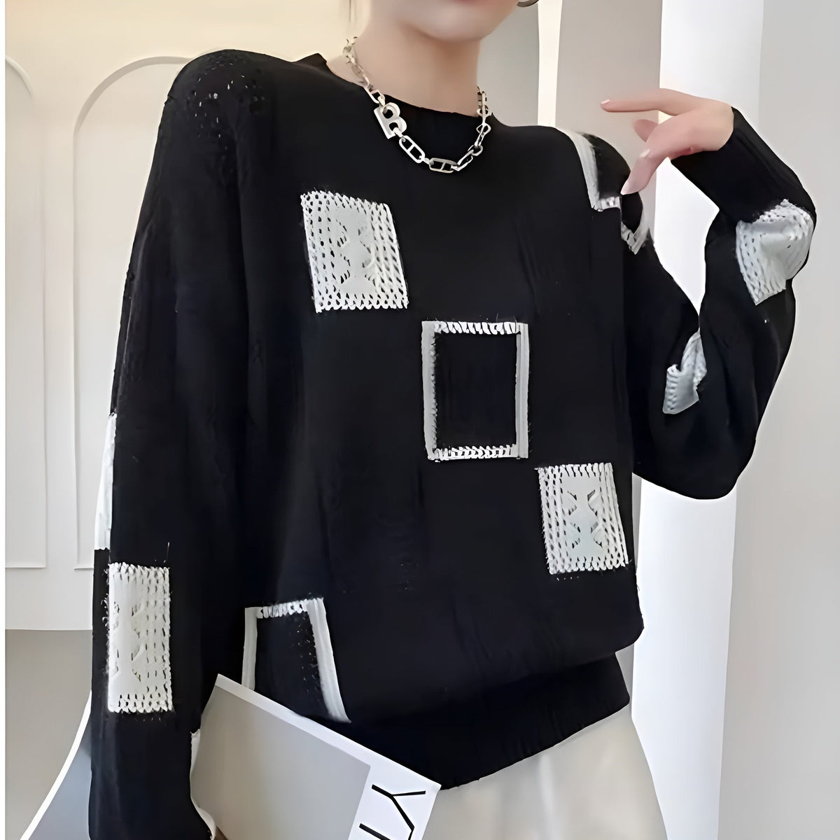 Alida | Maglione traforato alla moda