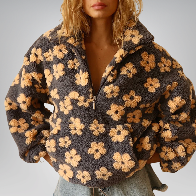 Daisy | Felpa in pile morbido in stile boho