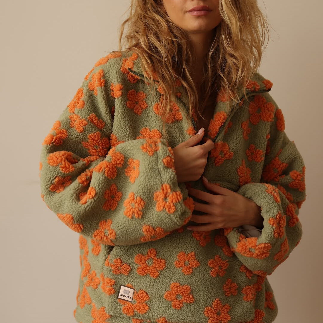 Daisy | Felpa in pile morbido in stile boho