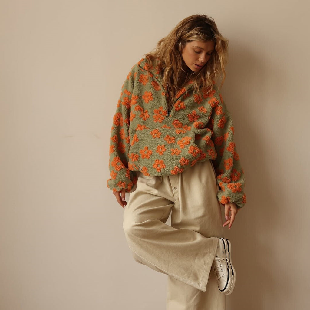 Daisy | Felpa in pile morbido in stile boho