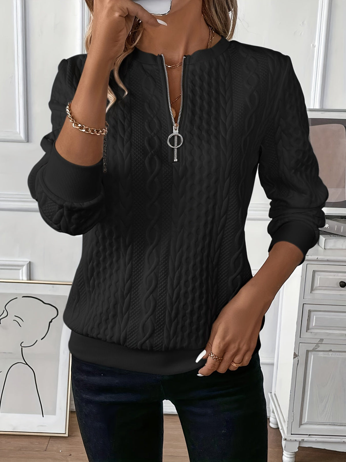 Amelie | Maglione con zip casual