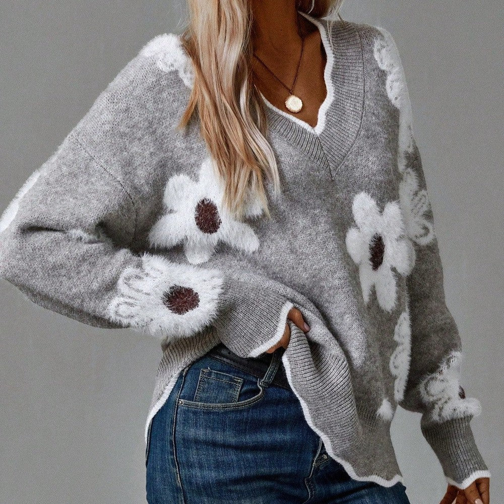 Thea | Maglione floreale elegante