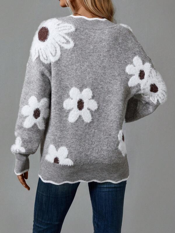 Thea | Maglione floreale elegante