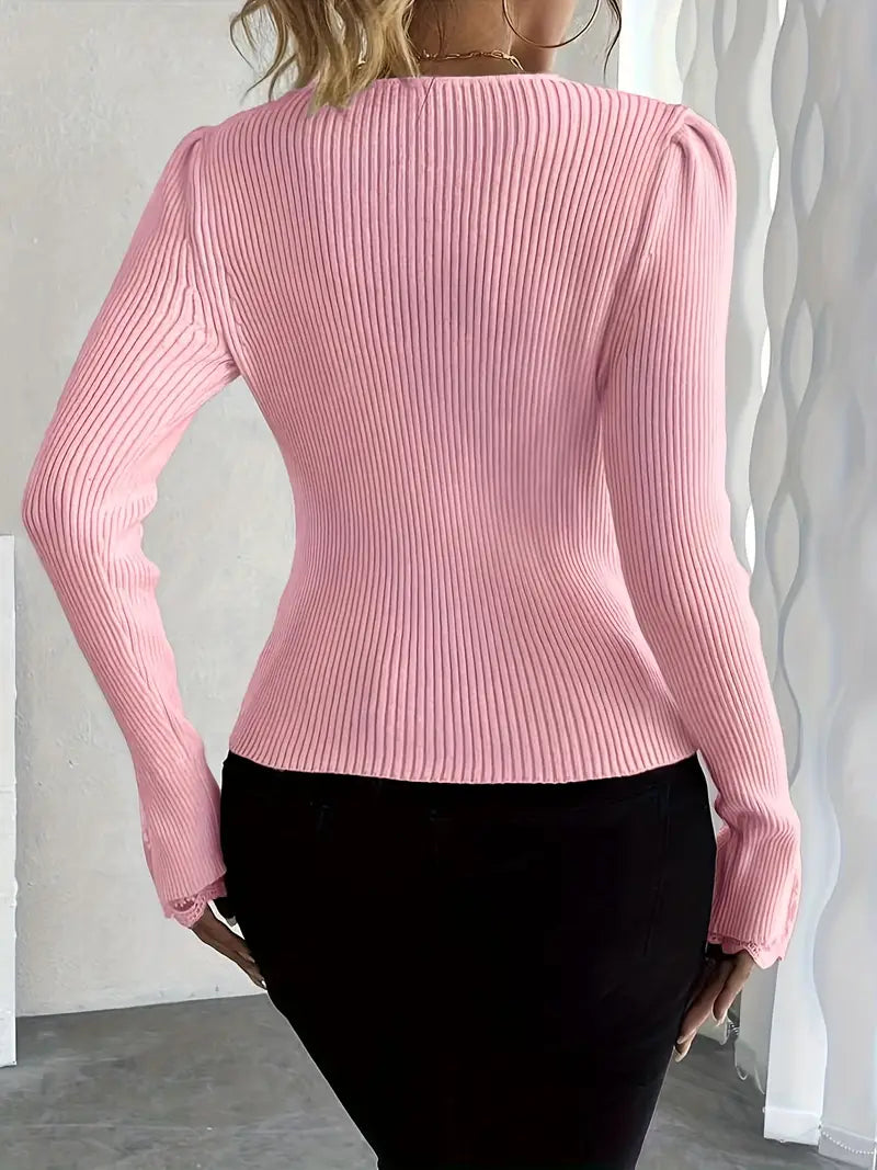 Elena | Maglione elegante con pizzo