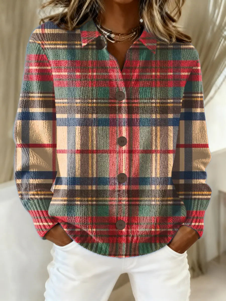 Theresa | Cardigan a quadri elegante